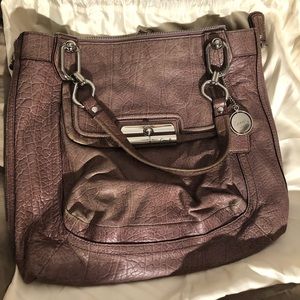Coach purple leather bag